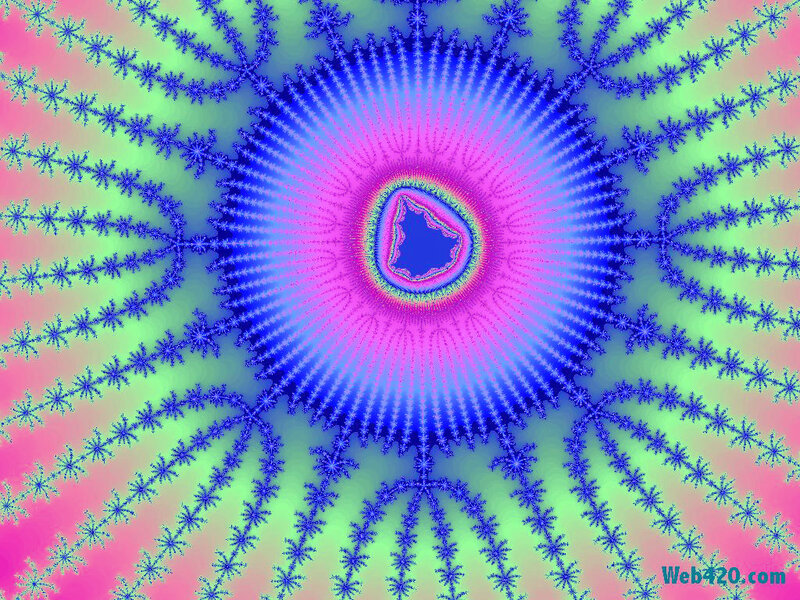 Fractal Pattern with Central Void — Blue