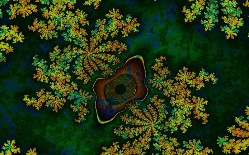 Fractal Pattern with Central Void — Green