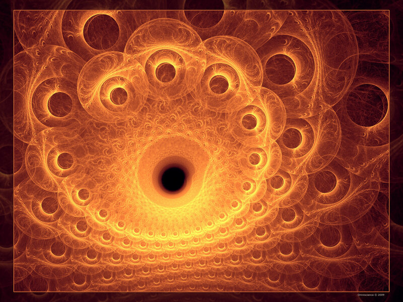 Fractal Pattern with Central Void — Orange