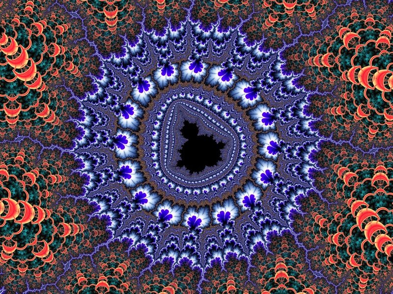 Fractal Pattern with Central Void — Purple, Hypnotic