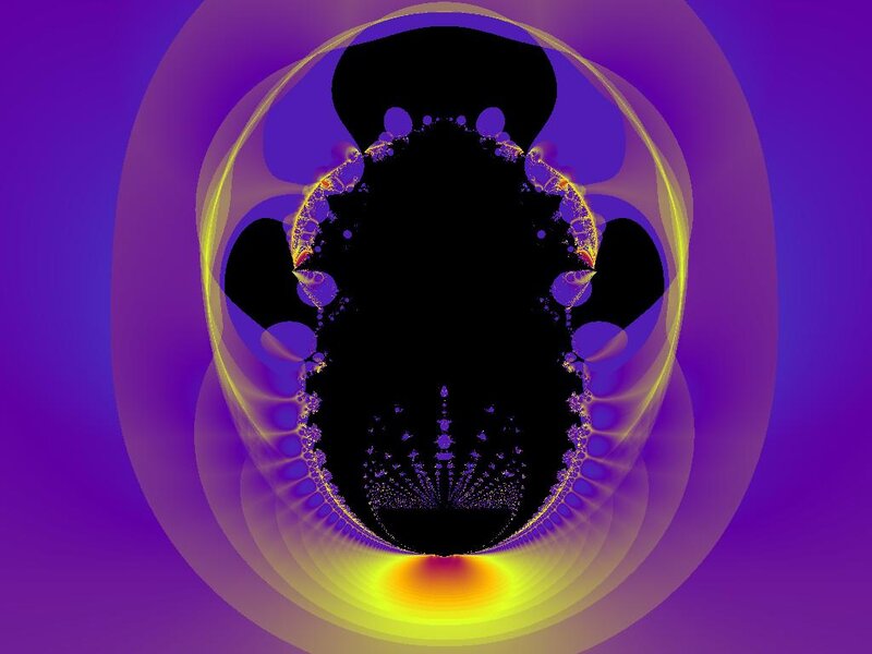 Fractal Pattern with Central Void — Purple