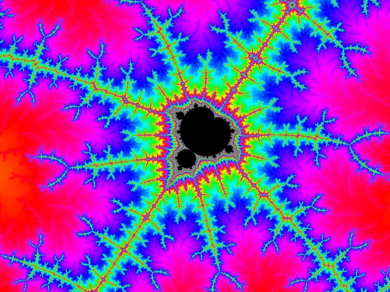 Fractal Pattern with Central Void — Red