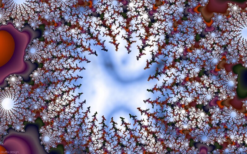Fractal Pattern with Central Void — White