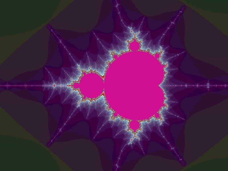 Fractal Pattern with Circles — Magenta