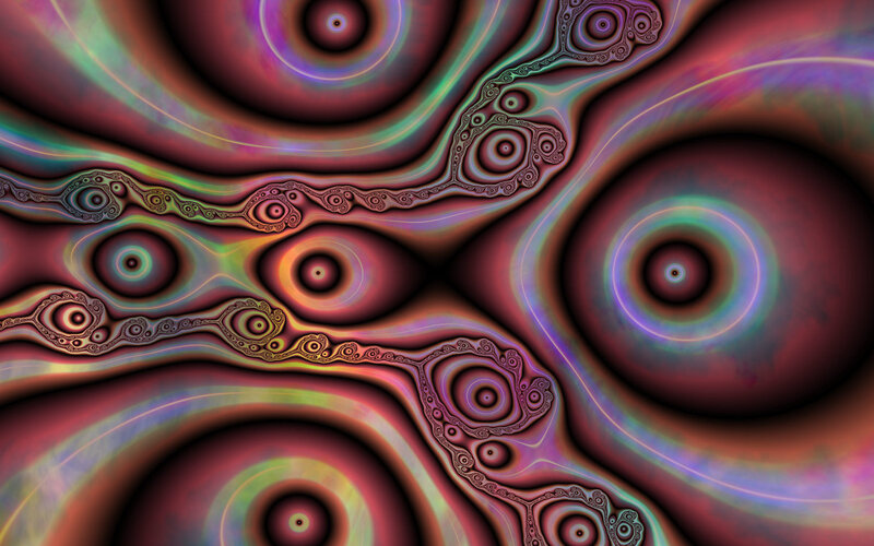 Fractal Pattern with Circles — Purple, Hypnotic, Abstract