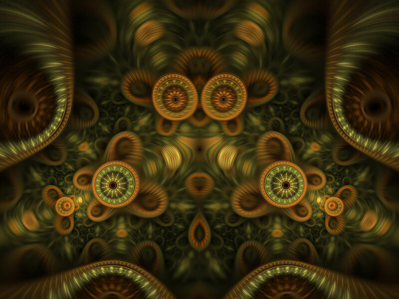Fractal pattern with circular motifs