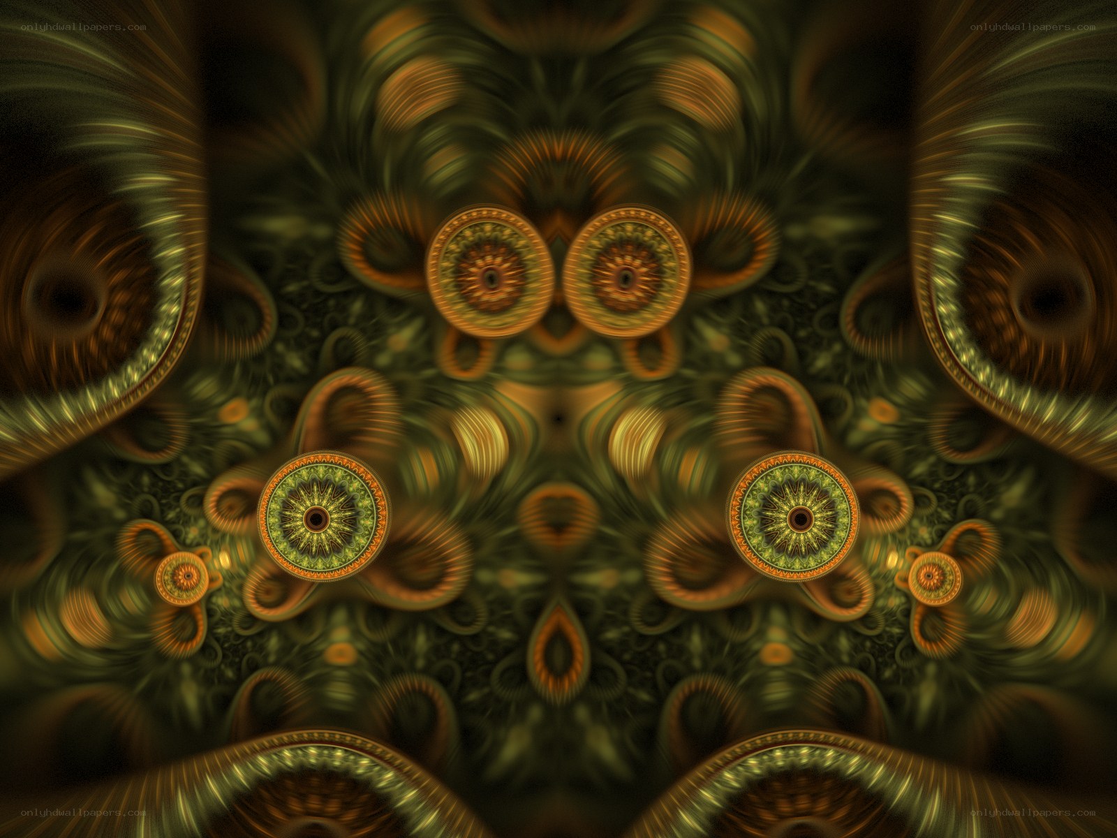 Fractal pattern with circular motifs