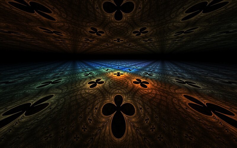 Fractal pattern with clover shapes