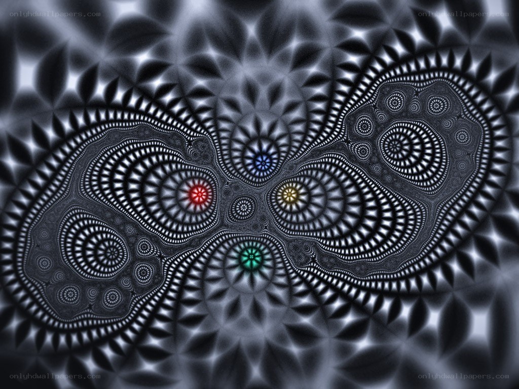 Fractal pattern with colorful centers