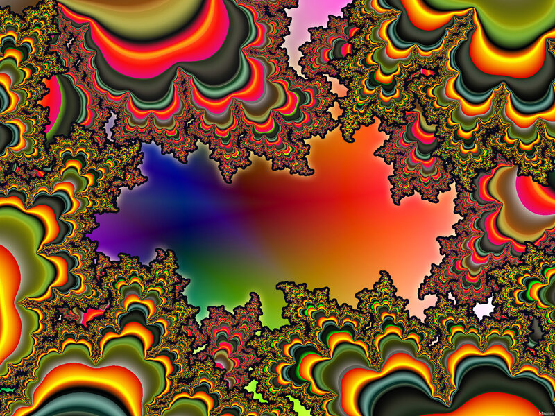 Fractal Pattern with Colorful Edges