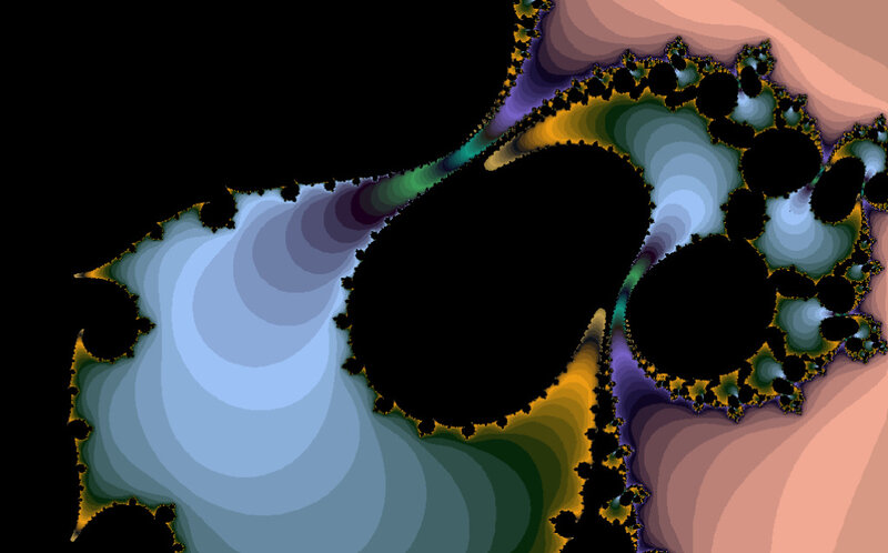 fractal pattern with colorful spirals