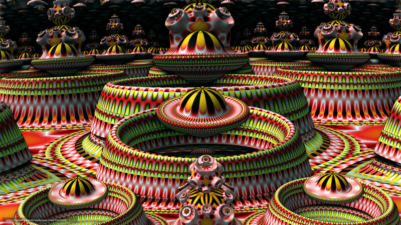 Fractal pattern with colorful structures