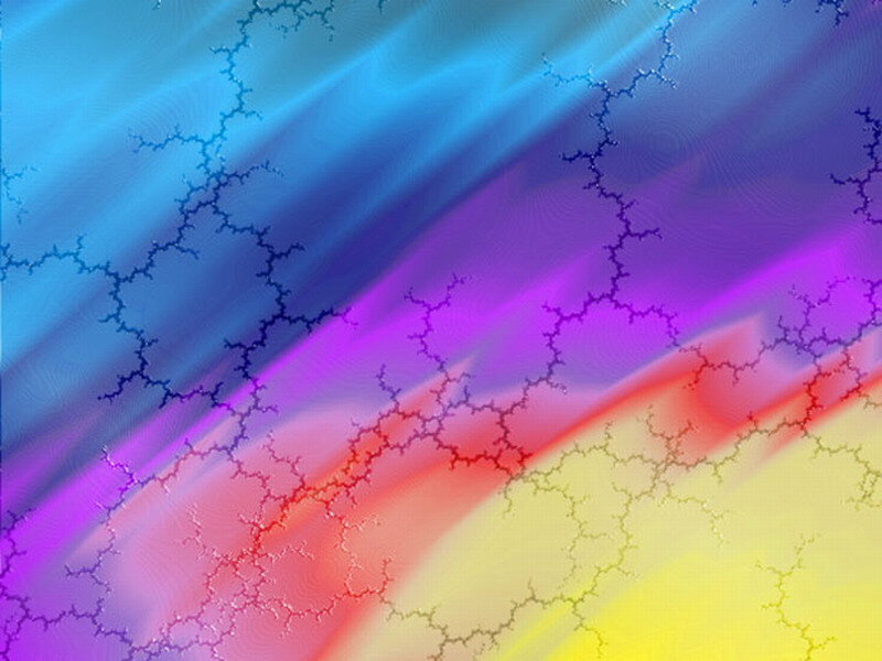 Fractal Pattern with Colors — Blue