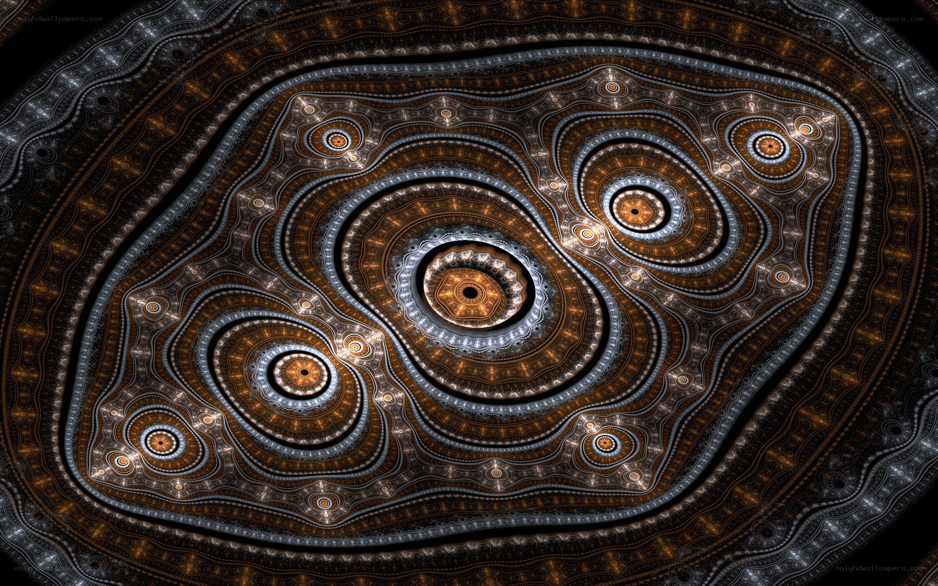 Fractal pattern with concentric circles