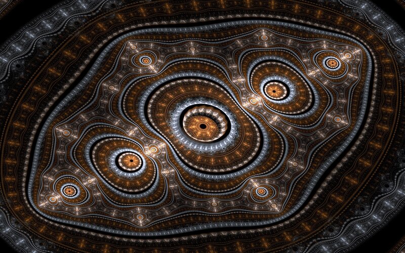 Fractal pattern with concentric circles
