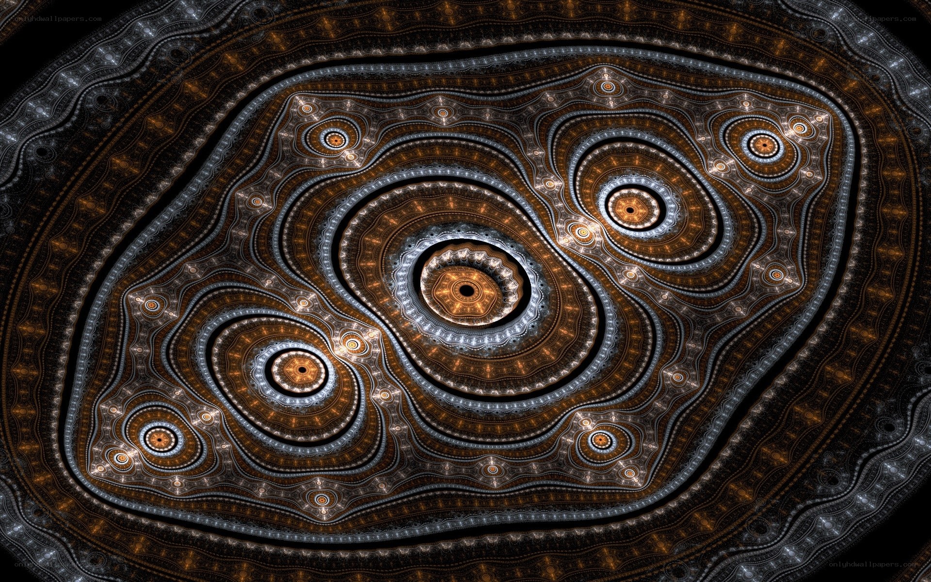 Fractal pattern with concentric circles
