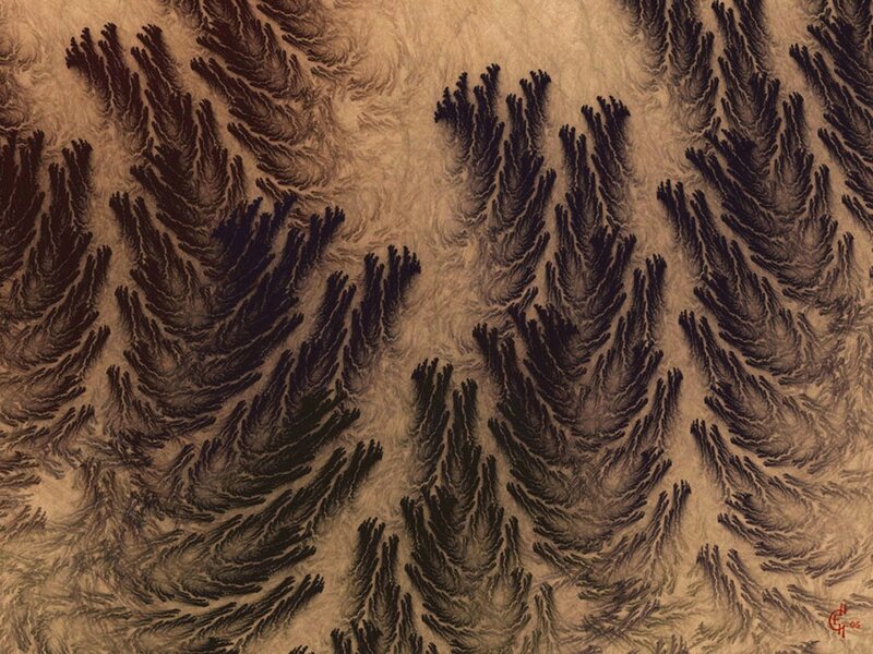 Fractal pattern with dark tendrils