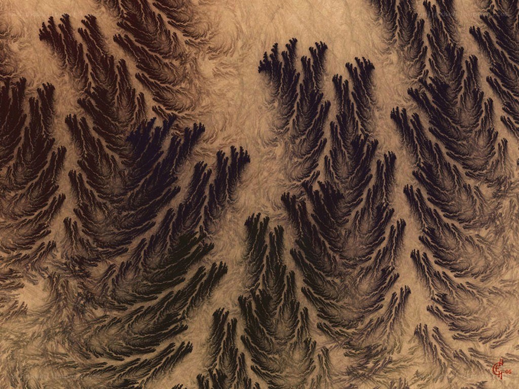 Fractal pattern with dark tendrils