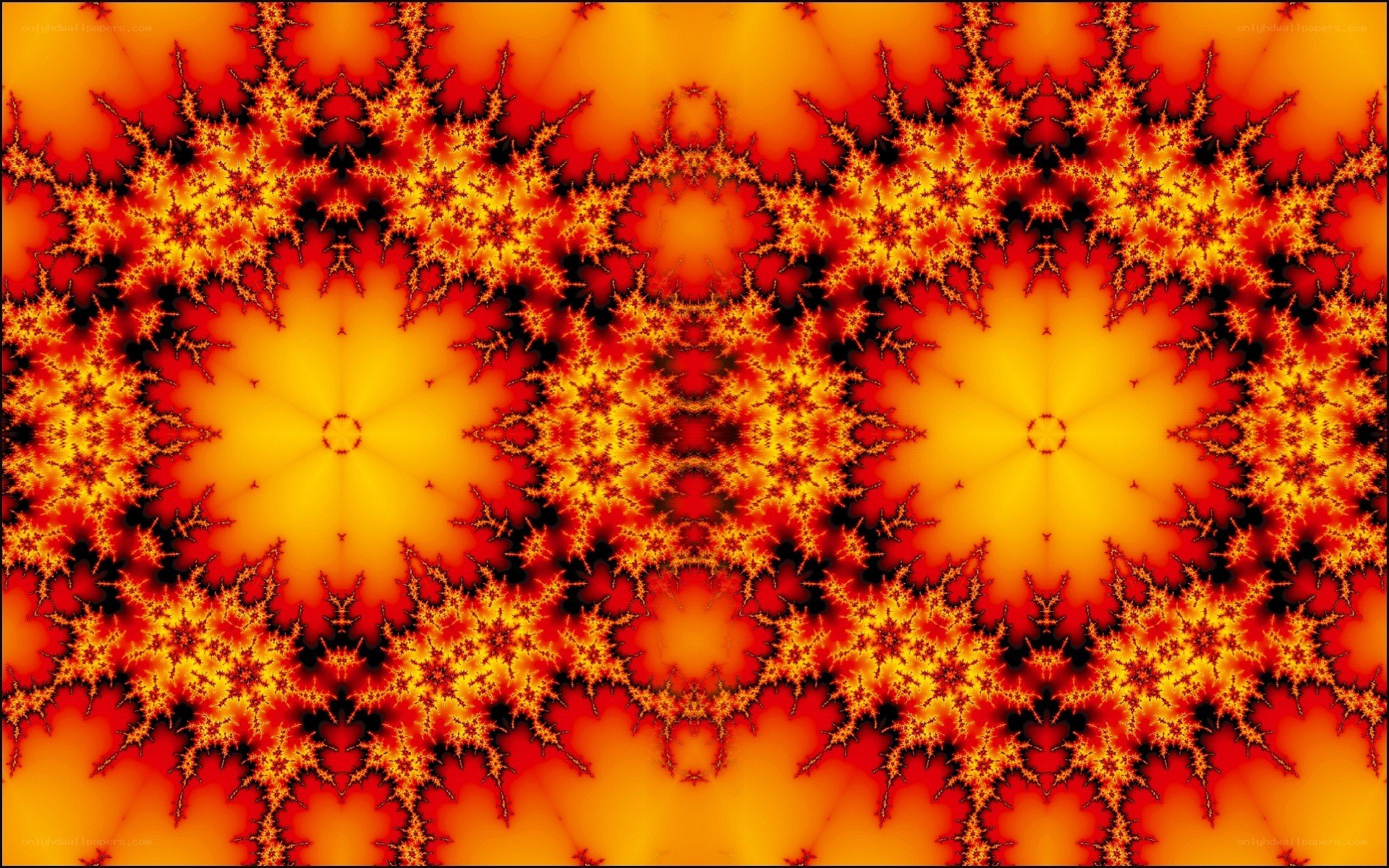 fractal pattern with fiery colors