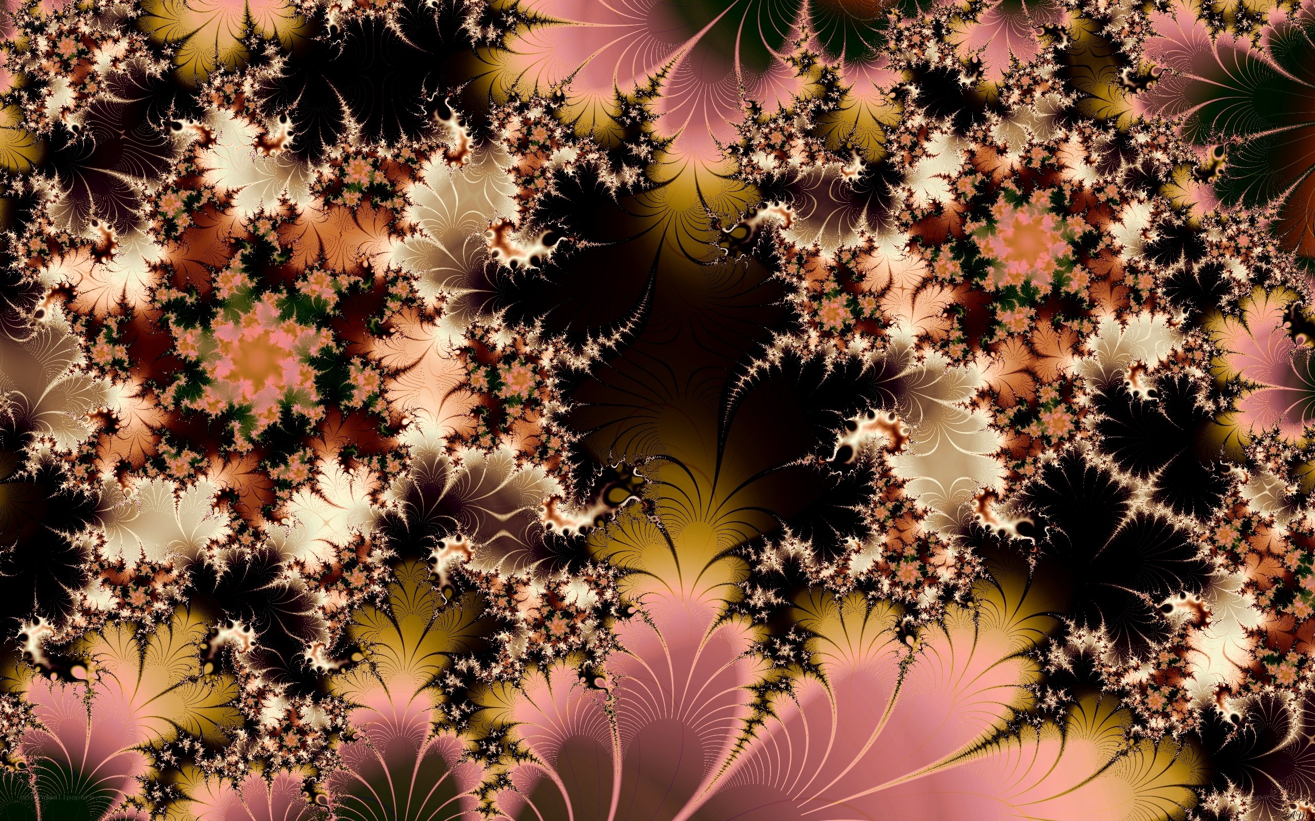 Fractal pattern with floral shapes