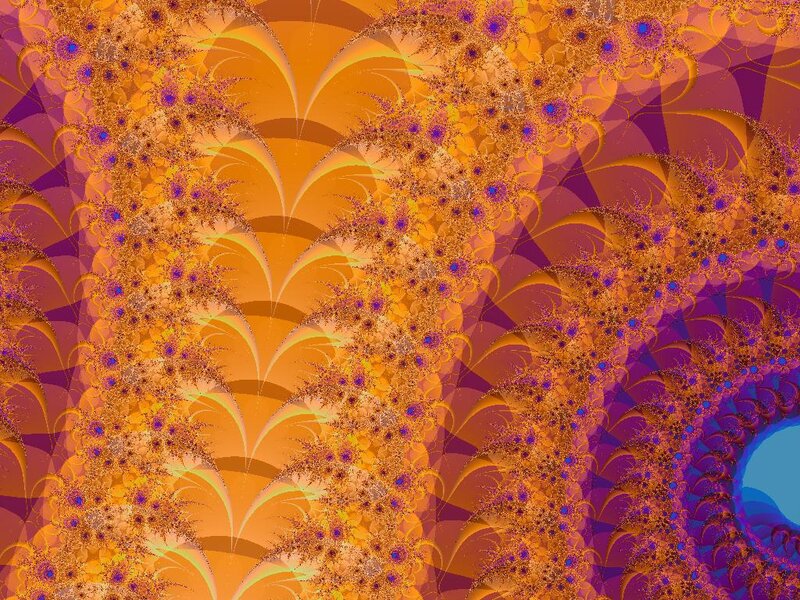 Fractal Pattern with Flowers