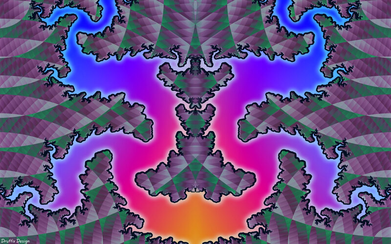 Fractal Pattern with Geometric Shapes