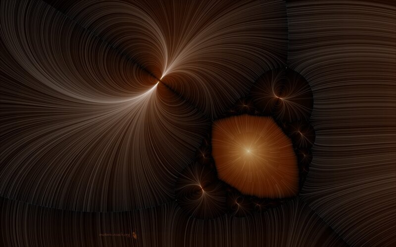 Fractal Pattern with Glowing Center — Brown