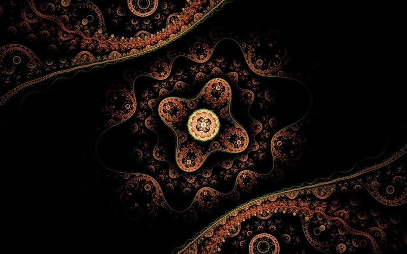 fractal pattern with glowing center