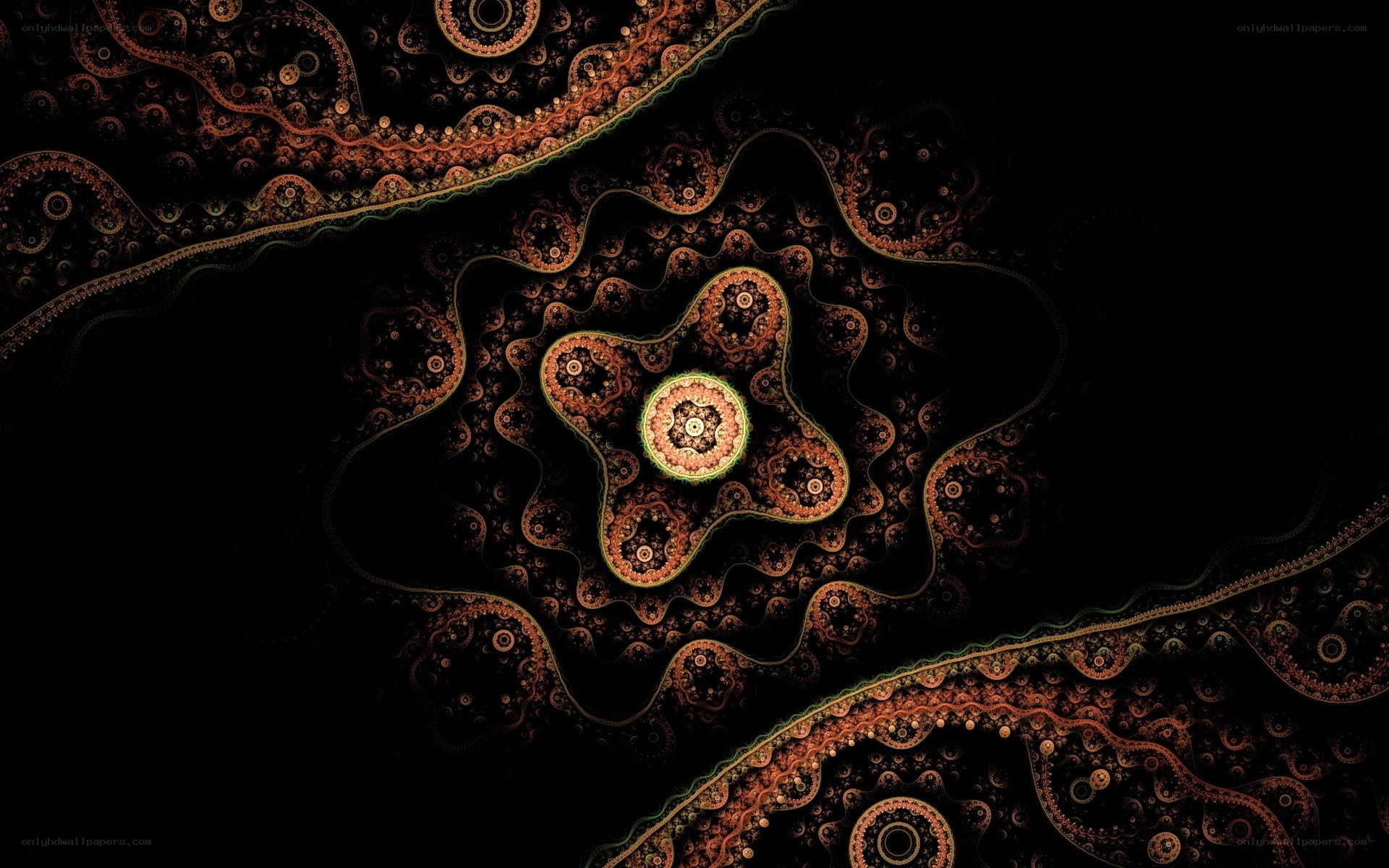 fractal pattern with glowing center