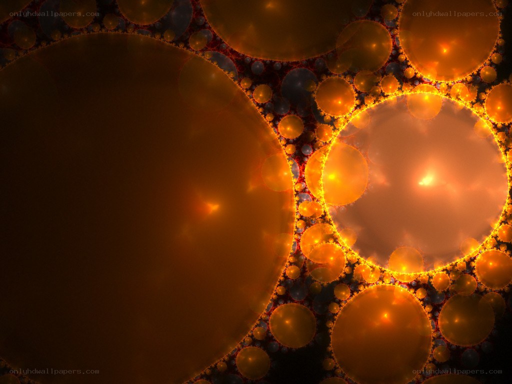 fractal pattern with glowing circles