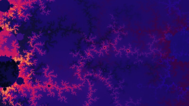 Fractal Pattern with Glowing Edges — Purple, Mysterious, Abstract