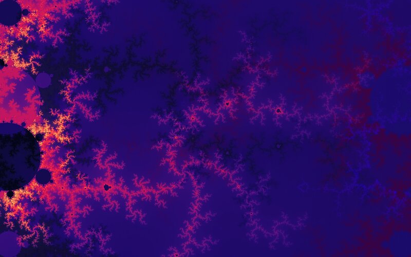 Fractal Pattern with Glowing Edges — Purple