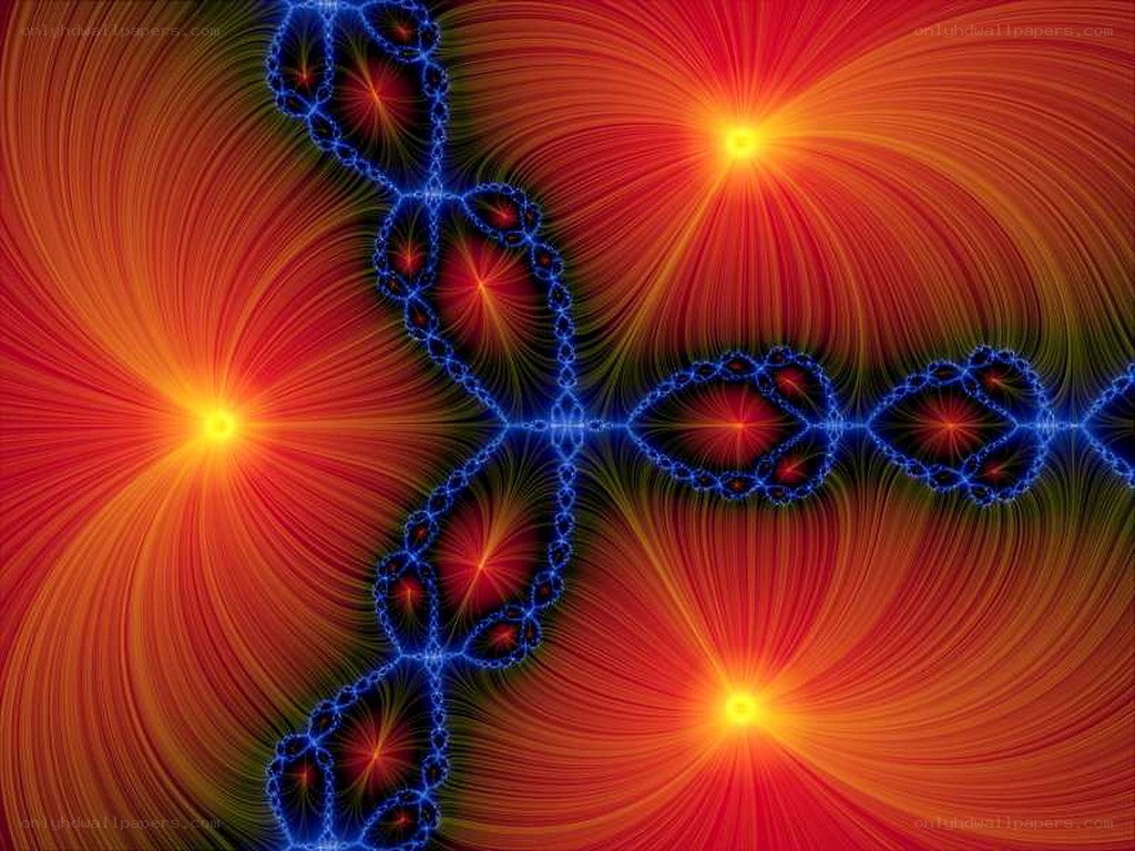 fractal pattern with glowing lights