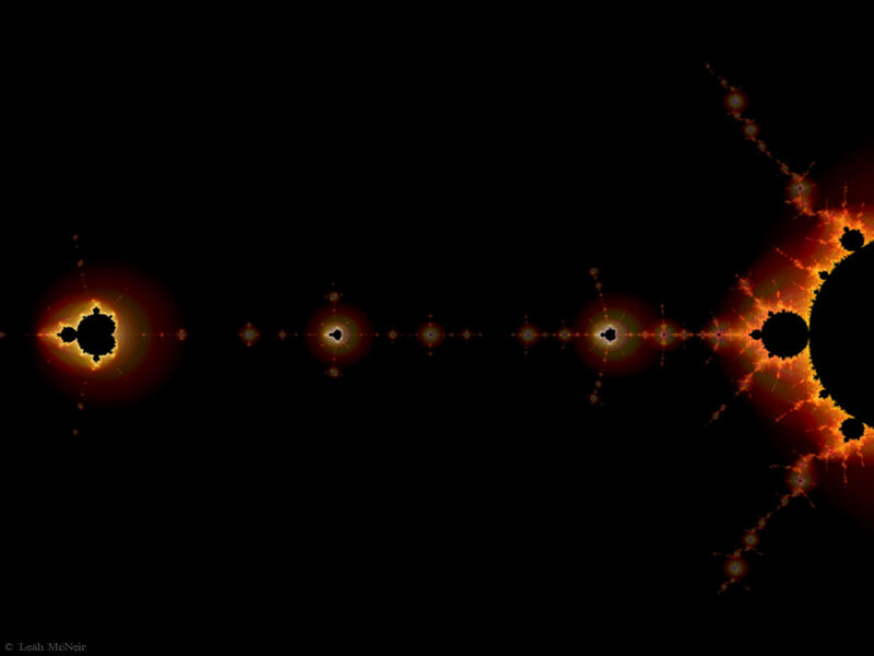 fractal pattern with glowing shapes