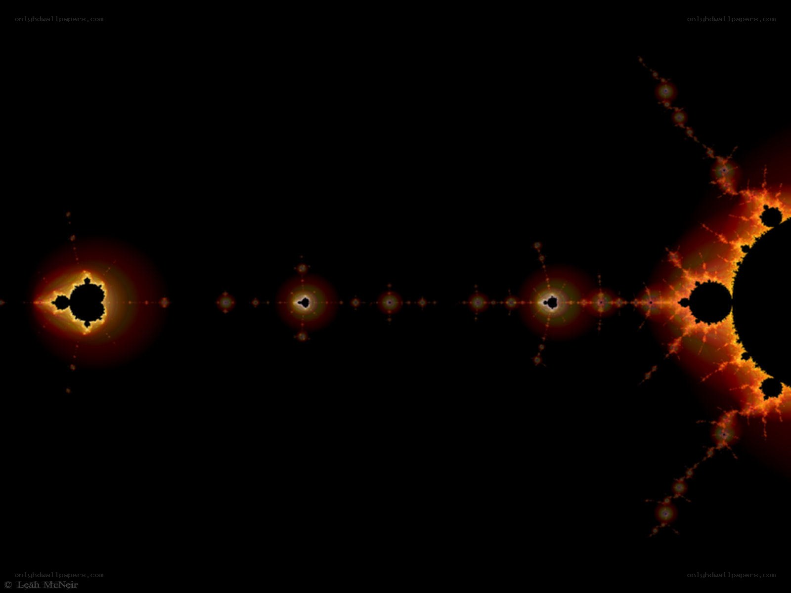 fractal pattern with glowing shapes