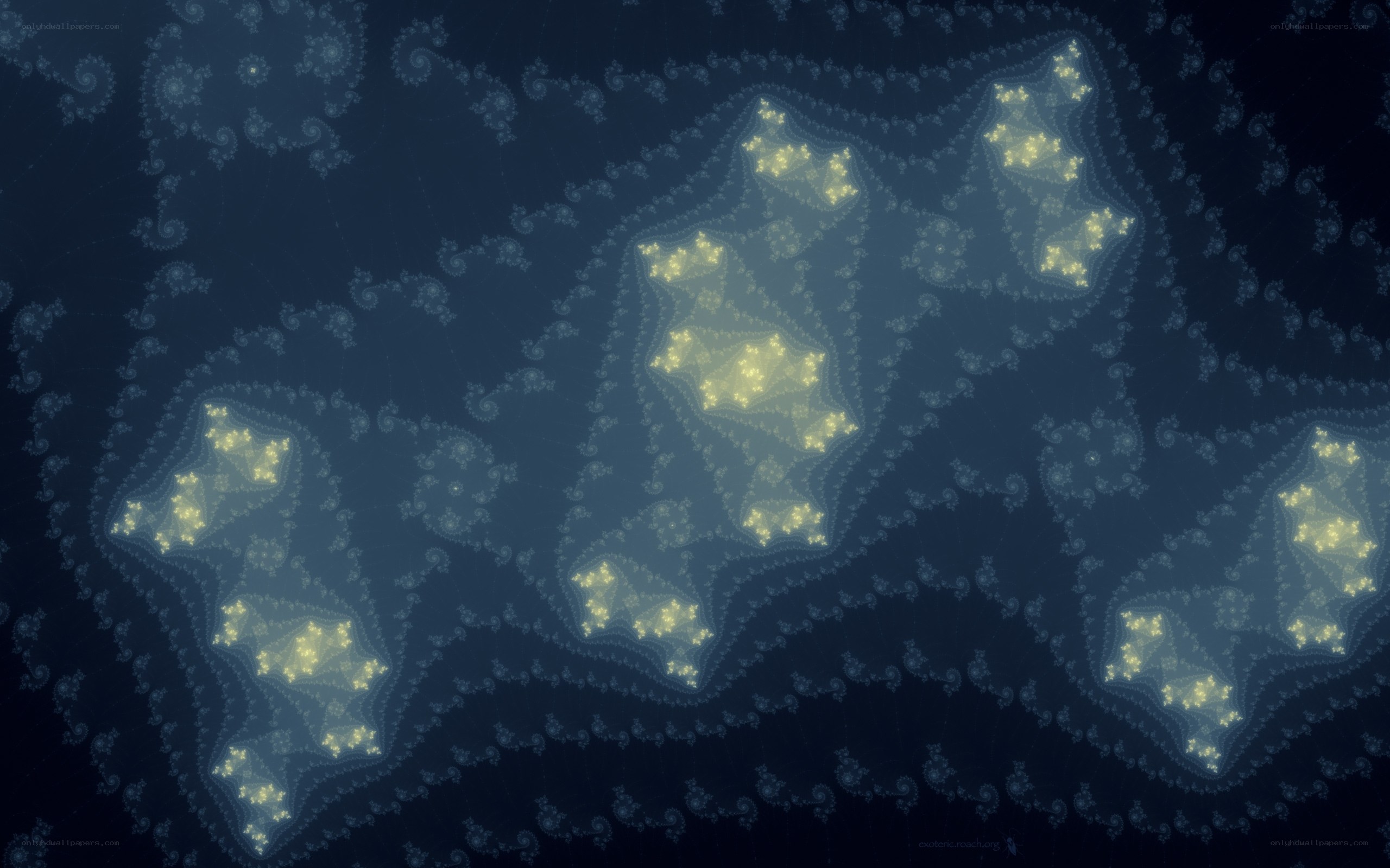 fractal pattern with glowing shapes