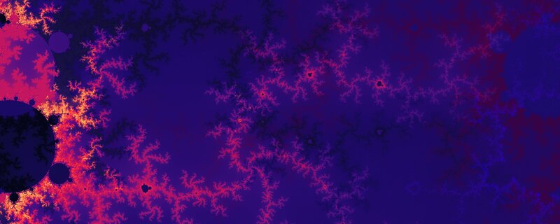 Fractal Pattern with Glowing Tendrils — Purple