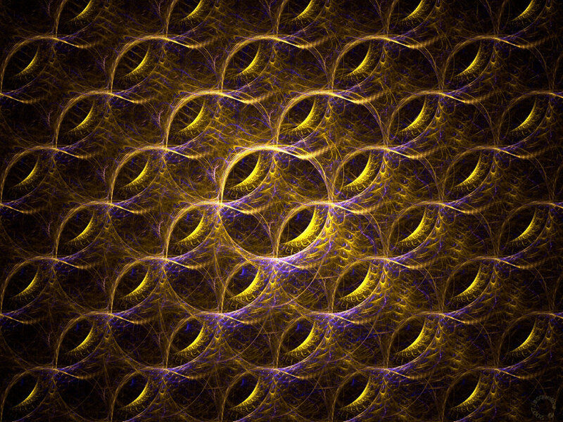 Fractal pattern with golden and purple hues