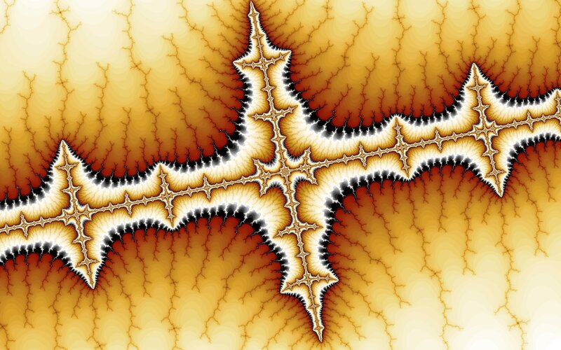Fractal pattern with golden branches
