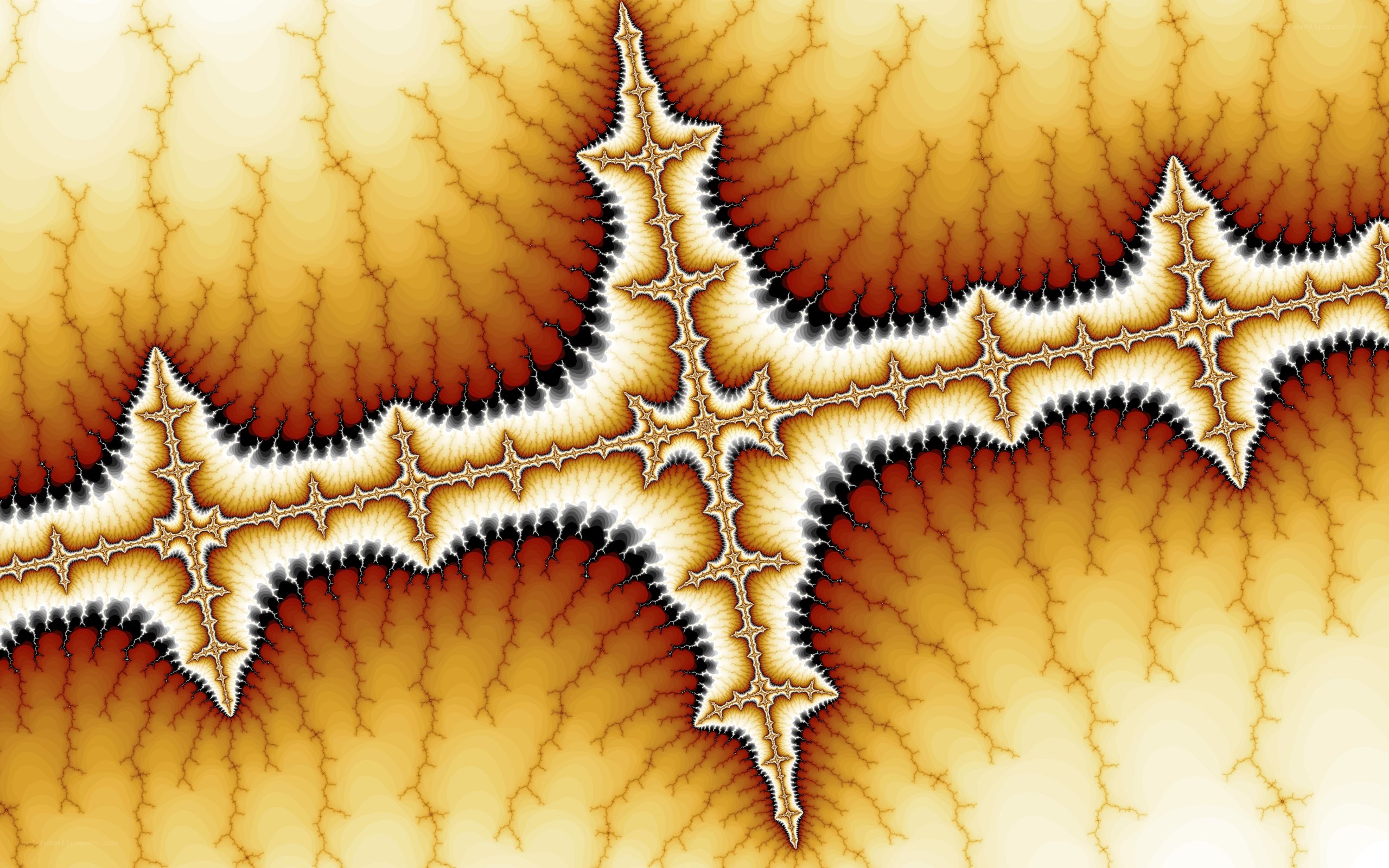 Fractal pattern with golden branches
