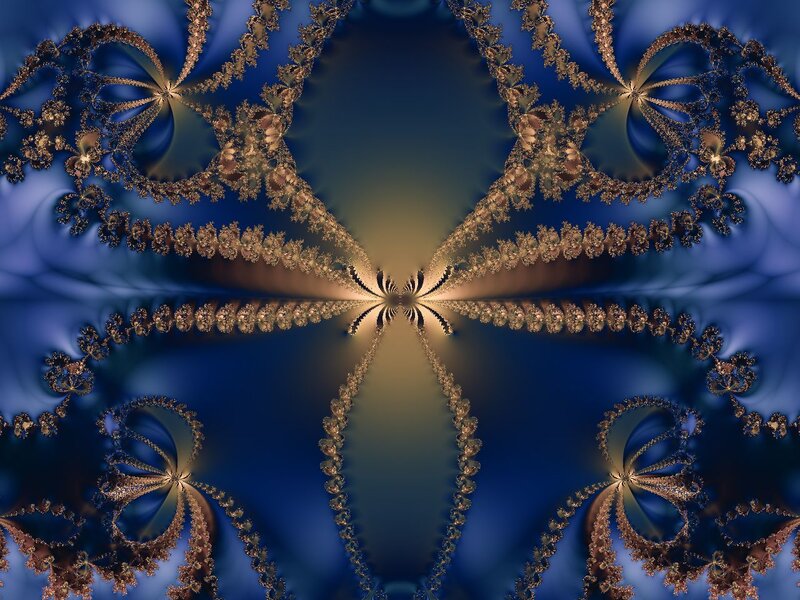 Fractal Pattern with Golden Details
