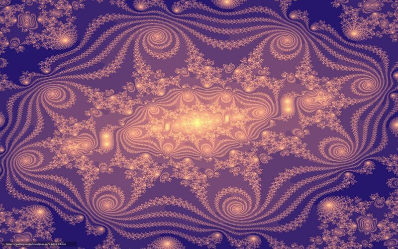 Fractal pattern with golden spirals