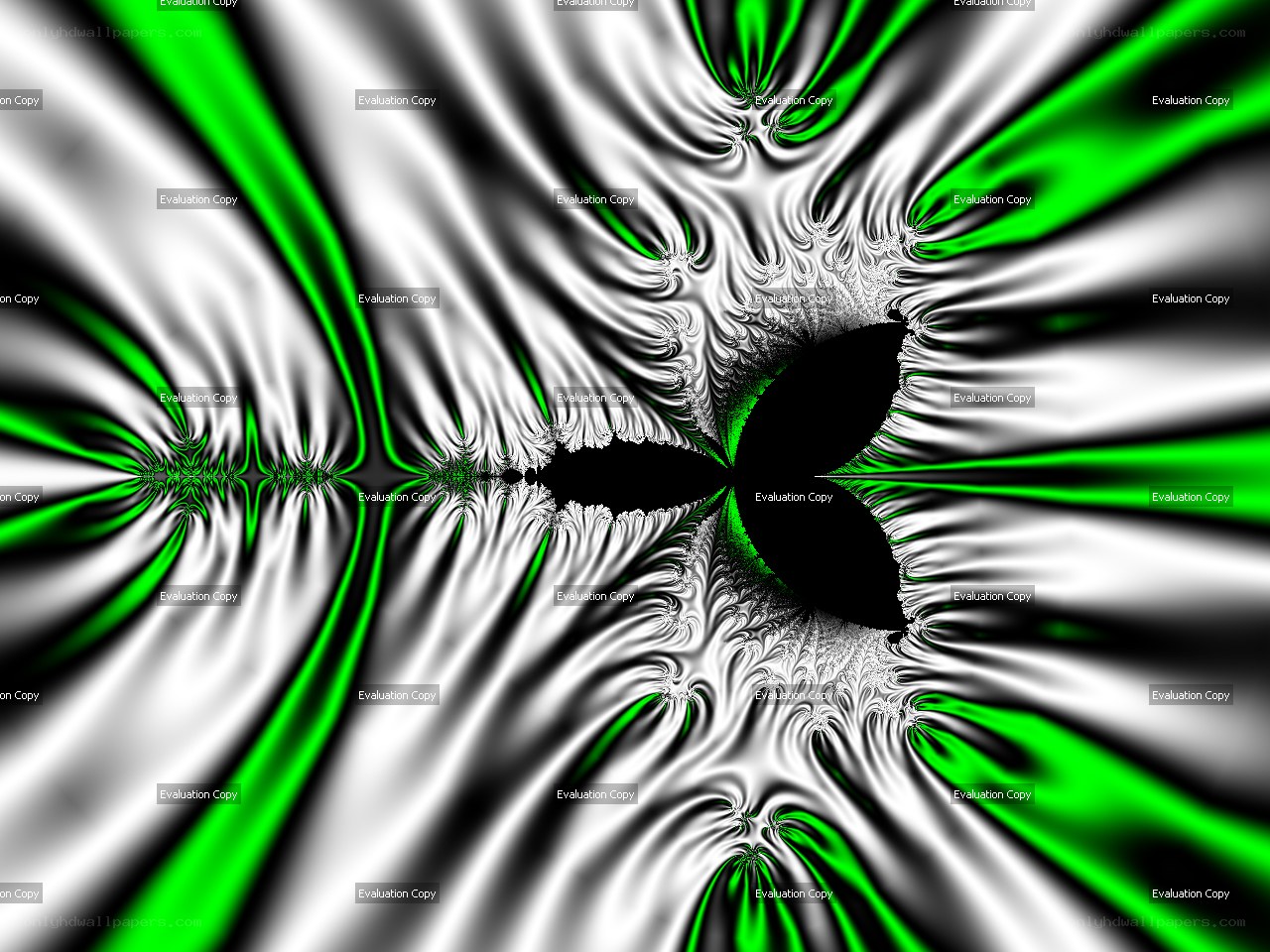 fractal pattern with green and black