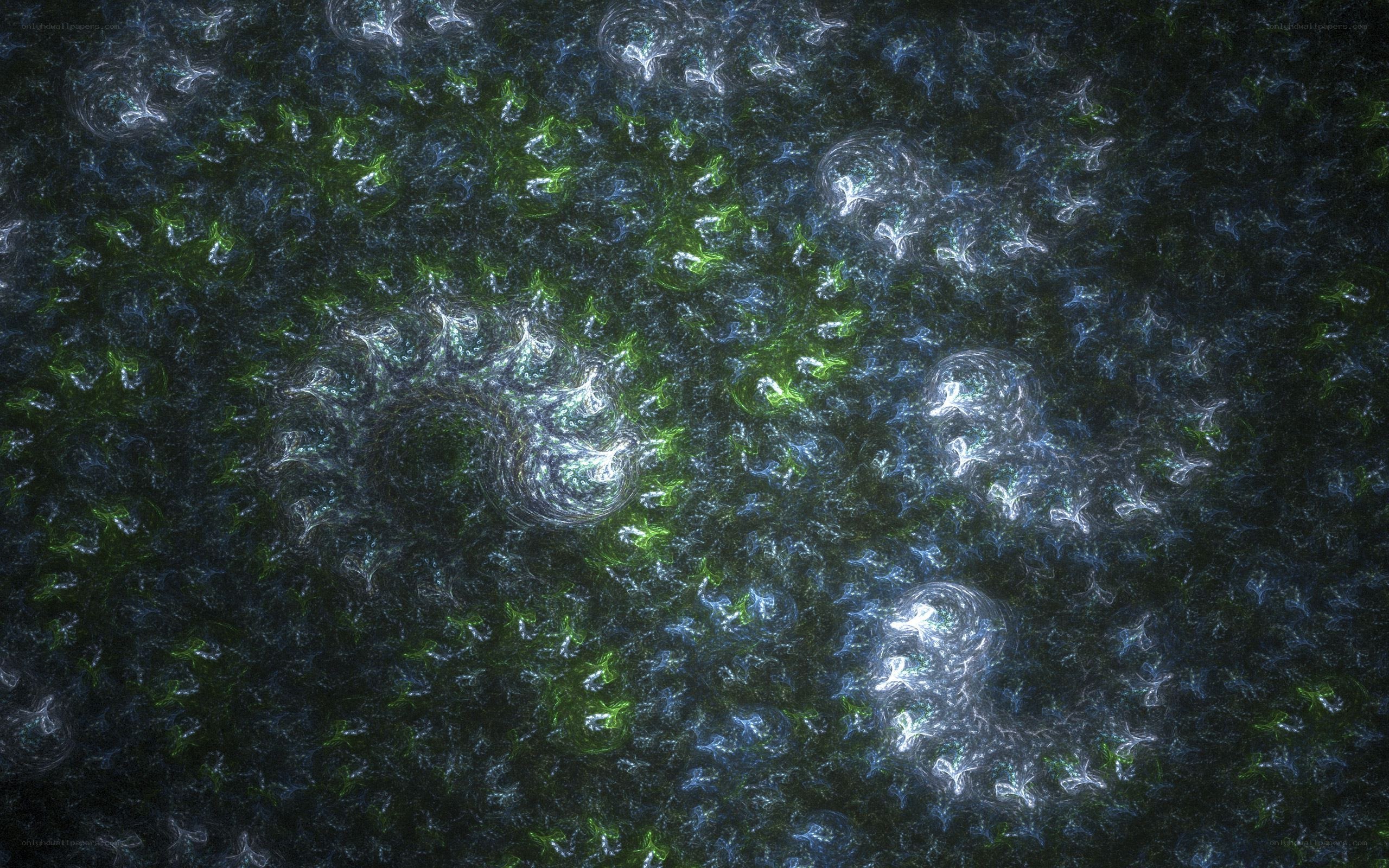 fractal pattern with green and blue hues