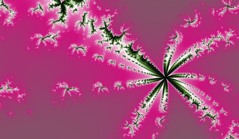 fractal pattern with green and pink