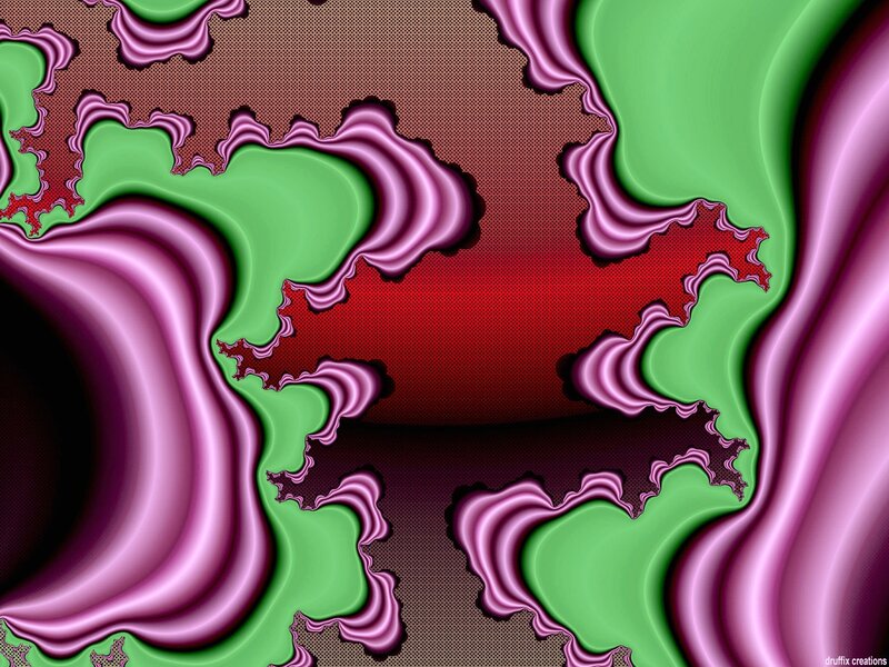 Fractal Pattern with Green and Purple — Dynamic