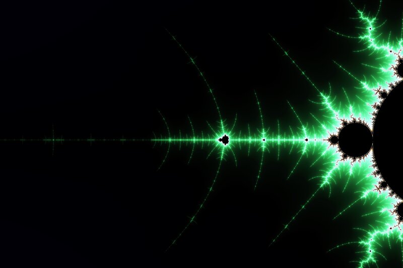 Fractal Pattern with Green Glow
