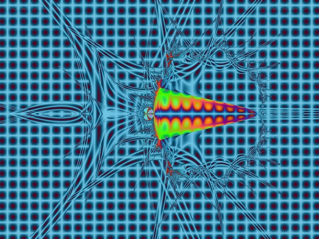 fractal pattern with grid background