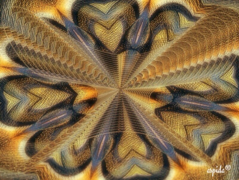 Fractal Pattern with Heart Shapes