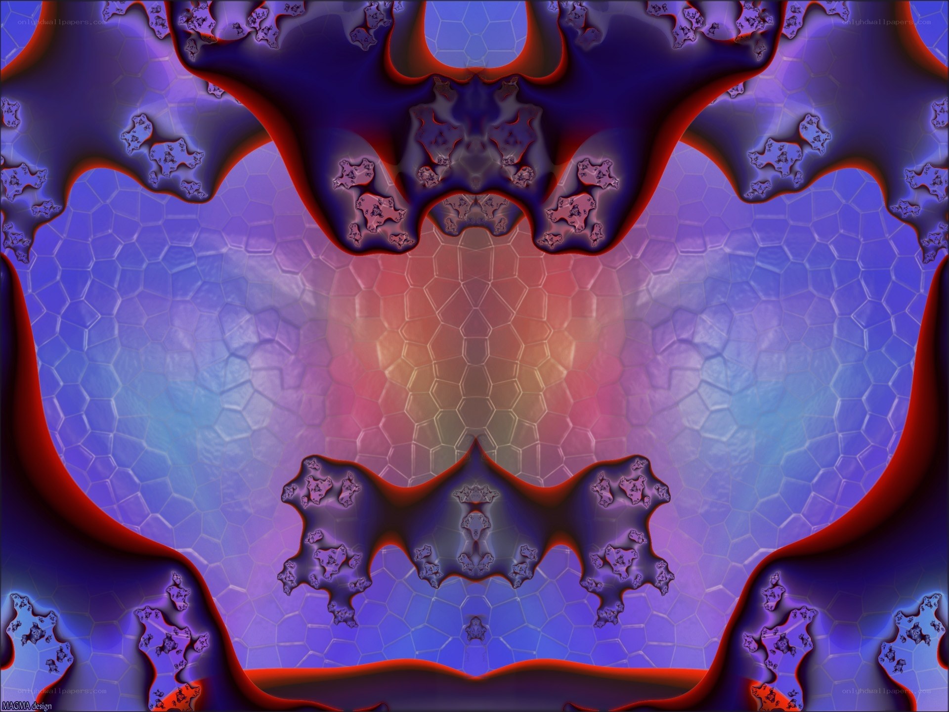 fractal pattern with hexagonal cells